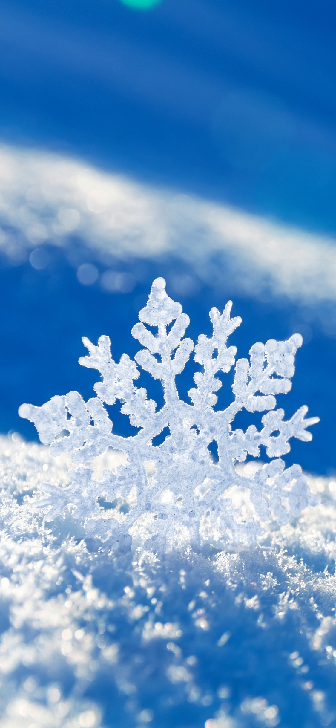 Flocons de Neige Blanche Sur Neige Blanche. Wallpaper in 1125x2436 Resolution