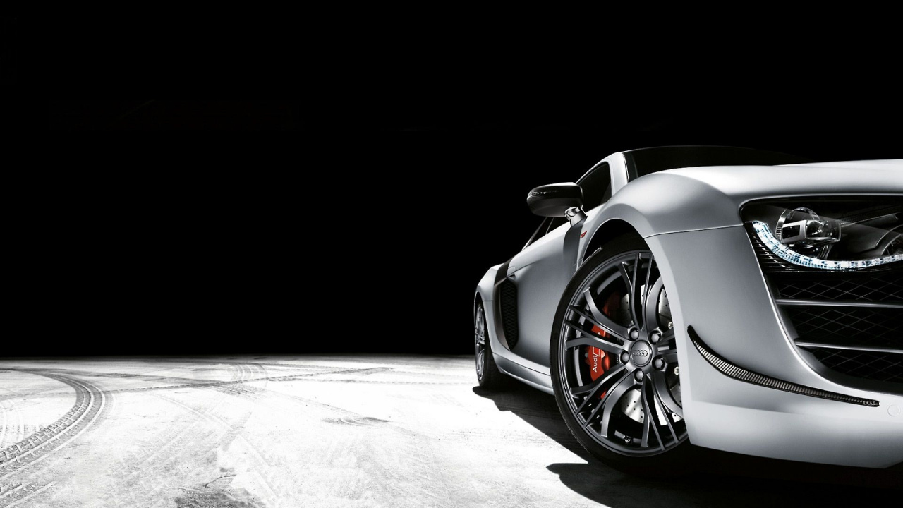 Weißer Und Schwarzer Sportwagen. Wallpaper in 1280x720 Resolution