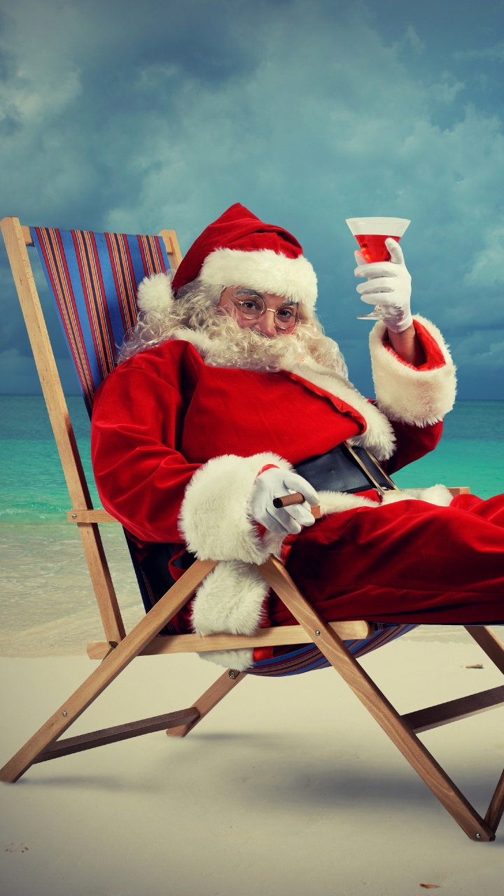 El Día De Navidad, Santa Claus, Navidad, Ded Moroz, Vacaciones. Wallpaper in 720x1280 Resolution