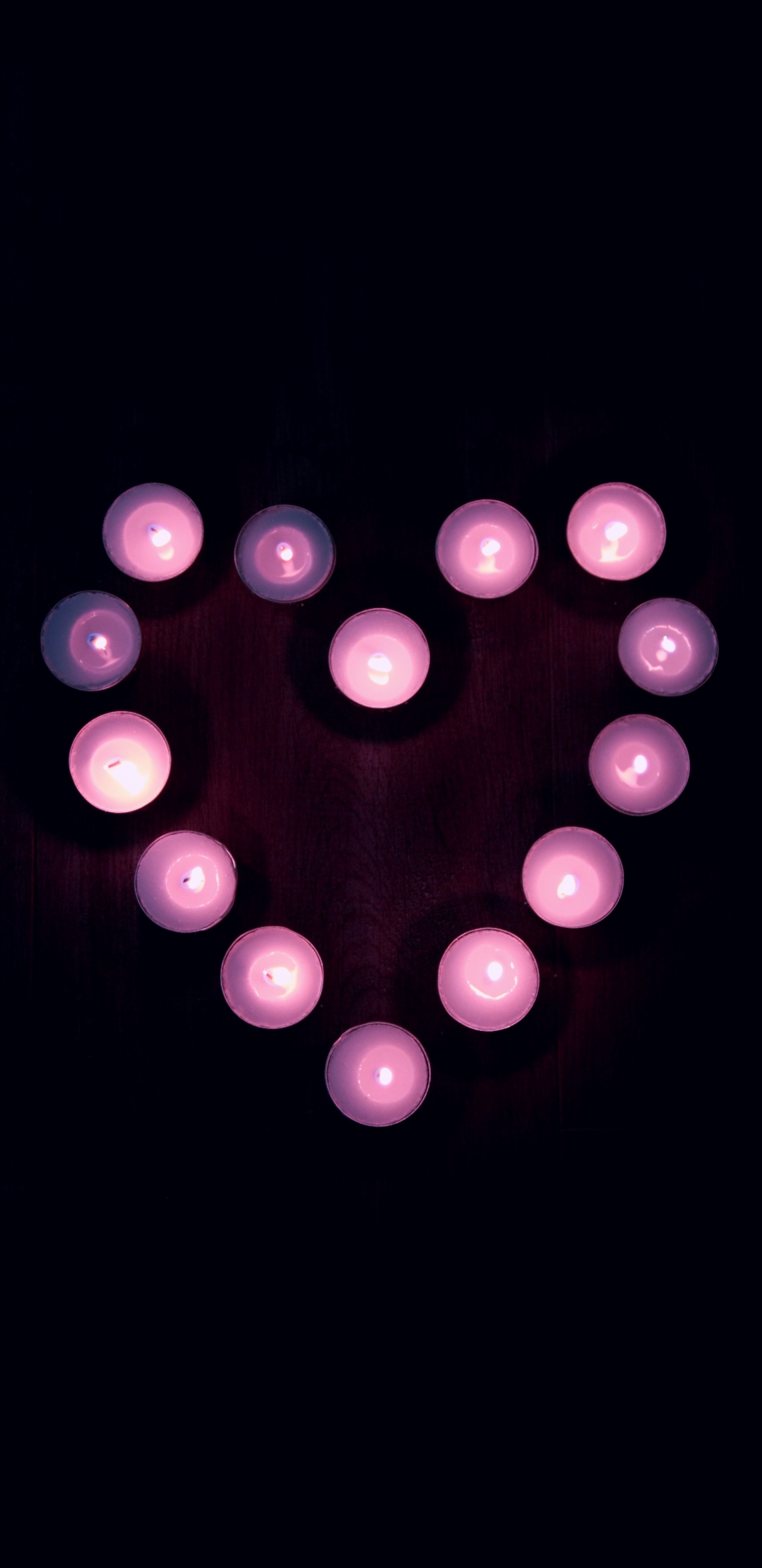 心脏, 粉红色, 紫色的, 光, 品红色 壁纸 1440x2960 允许