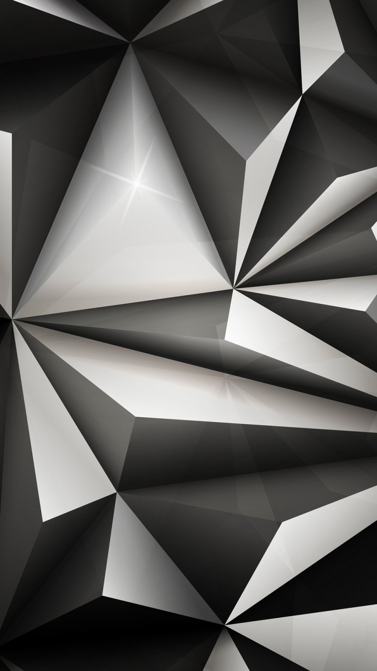 Polygone, Apple, Noir, Triangle, Architecture. Wallpaper in 750x1334 Resolution