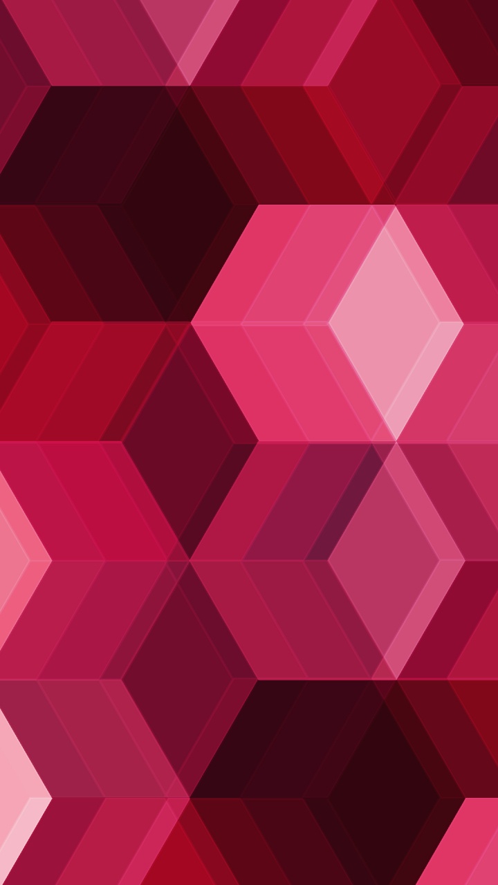 粉红色, 品红色, 对称, 立方体, 形状 壁纸 720x1280 允许