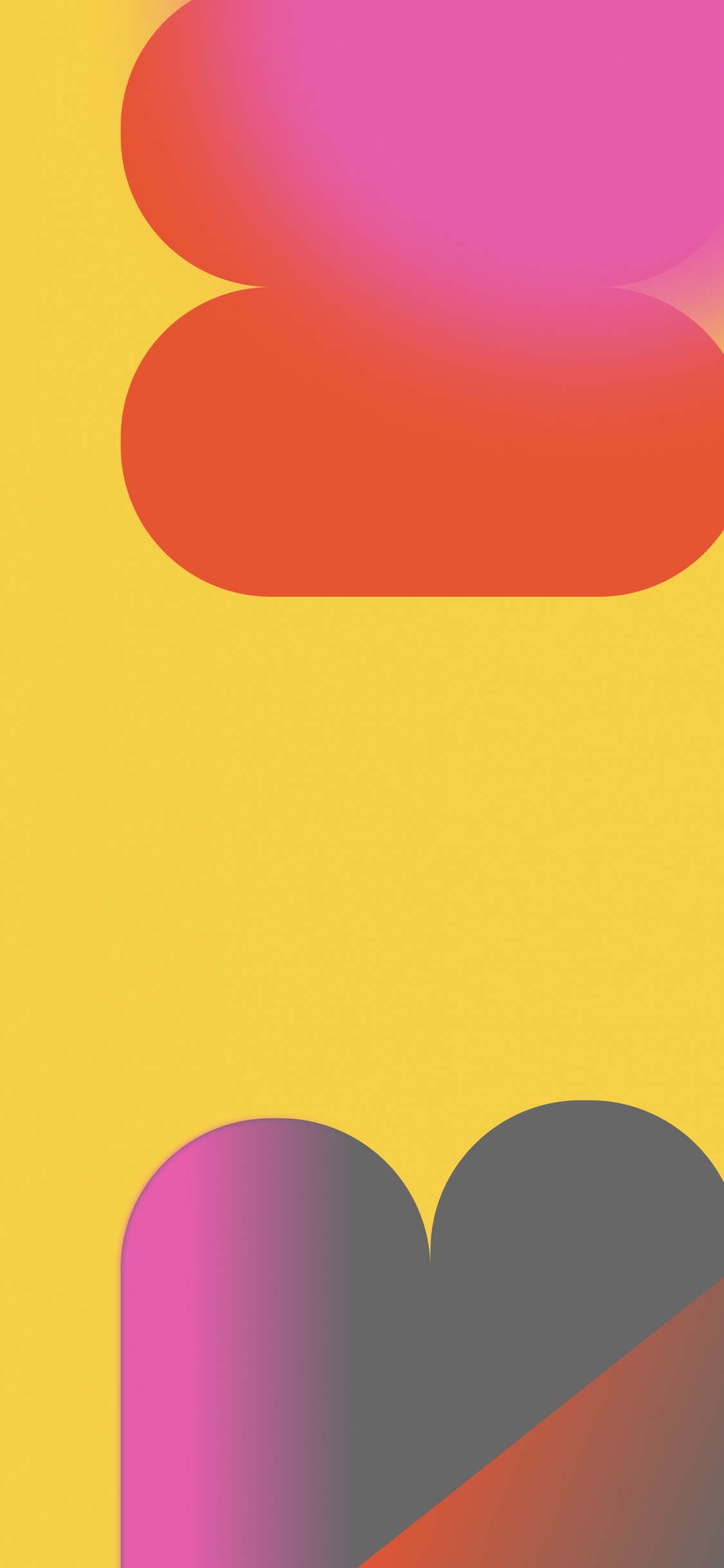 Orange, Graphic Design, M-095, Light, Pink. Wallpaper in 1125x2436 Resolution