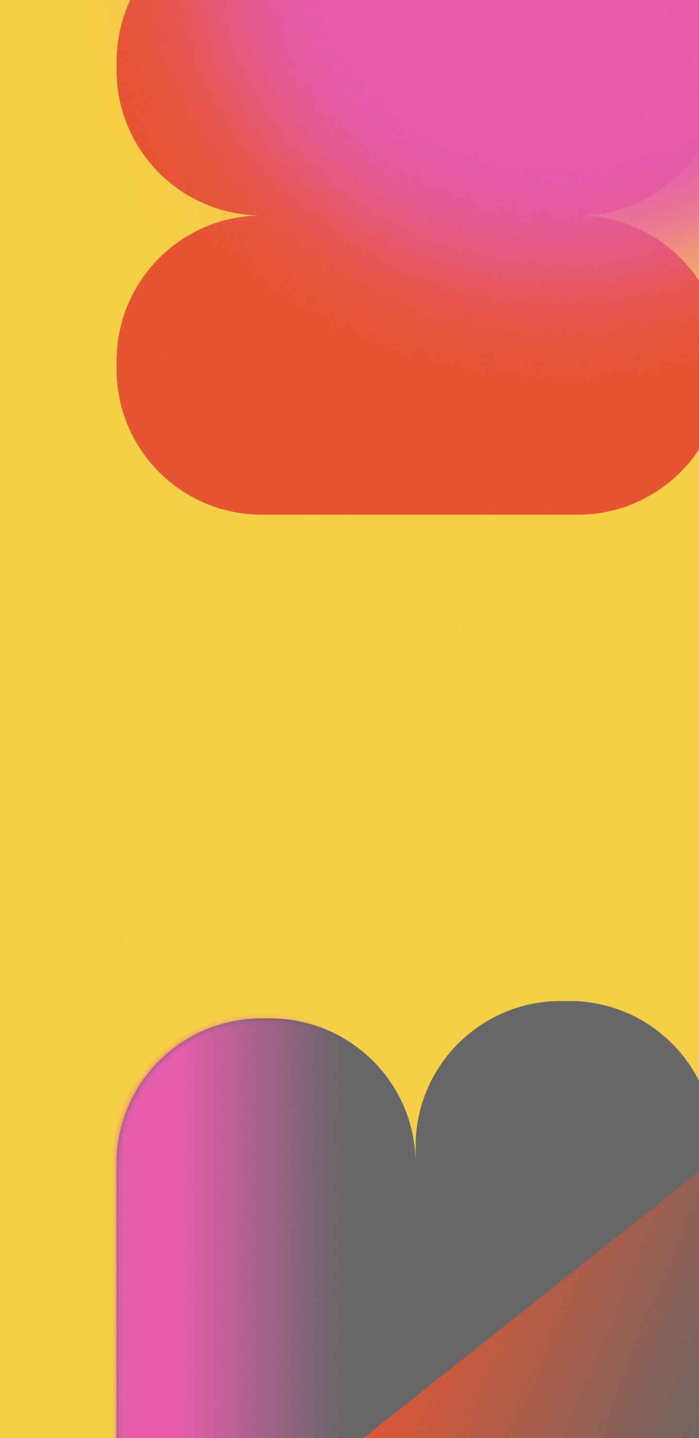 Orange, Graphic Design, M-095, Light, Pink. Wallpaper in 1440x2960 Resolution