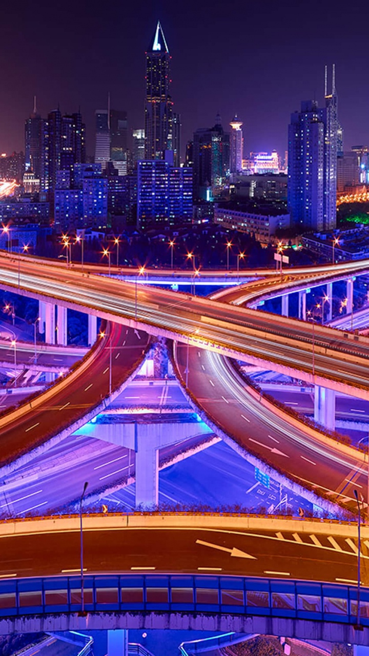 天际线, 城市景观, 大都会, 城市, 天桥 壁纸 720x1280 允许