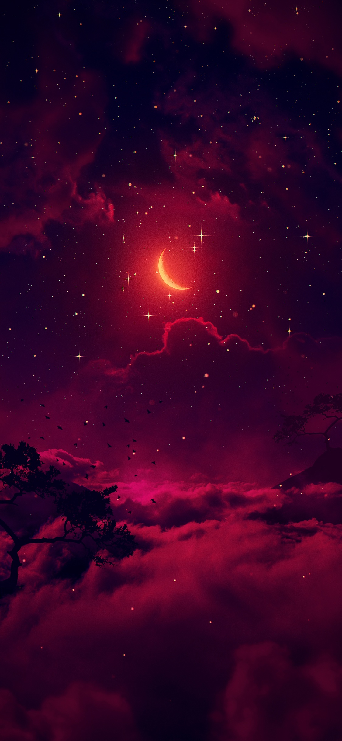 IOS, Atmosphère, Nébuleuse, Afterglow, Paysage Naturel. Wallpaper in 1125x2436 Resolution