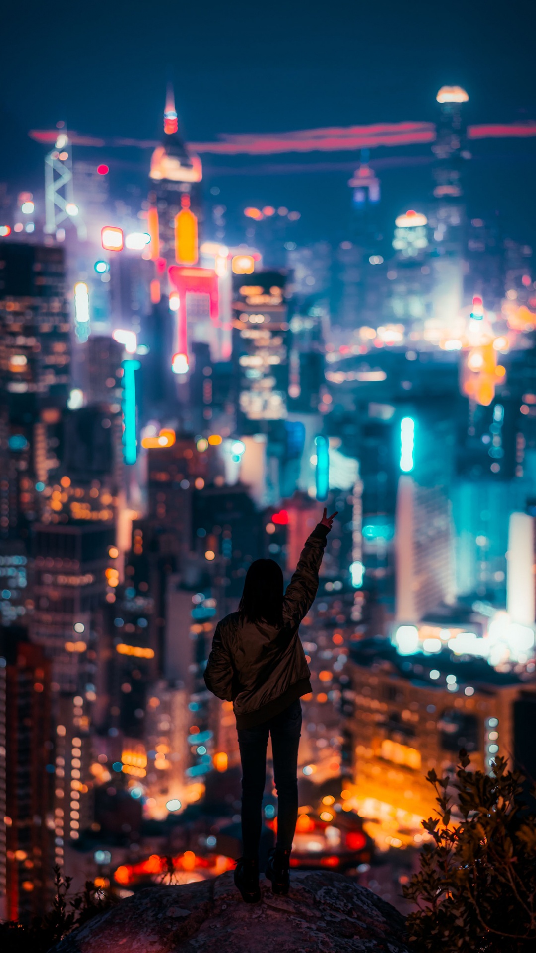 Cityscape, Playlist, Deezer, Spotify, Beatport. Wallpaper in 1080x1920 Resolution