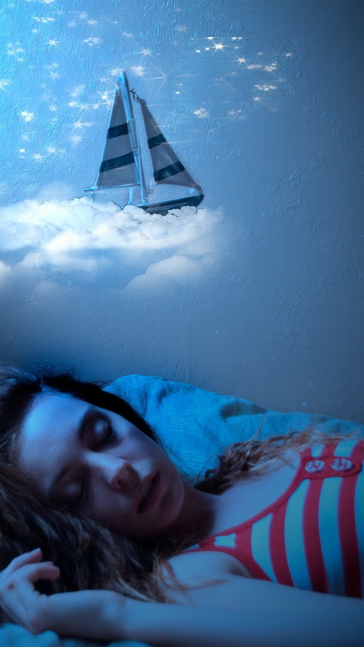 Dream, Lucid Dream, Blue, Thought, Dark. Wallpaper in 720x1280 Resolution