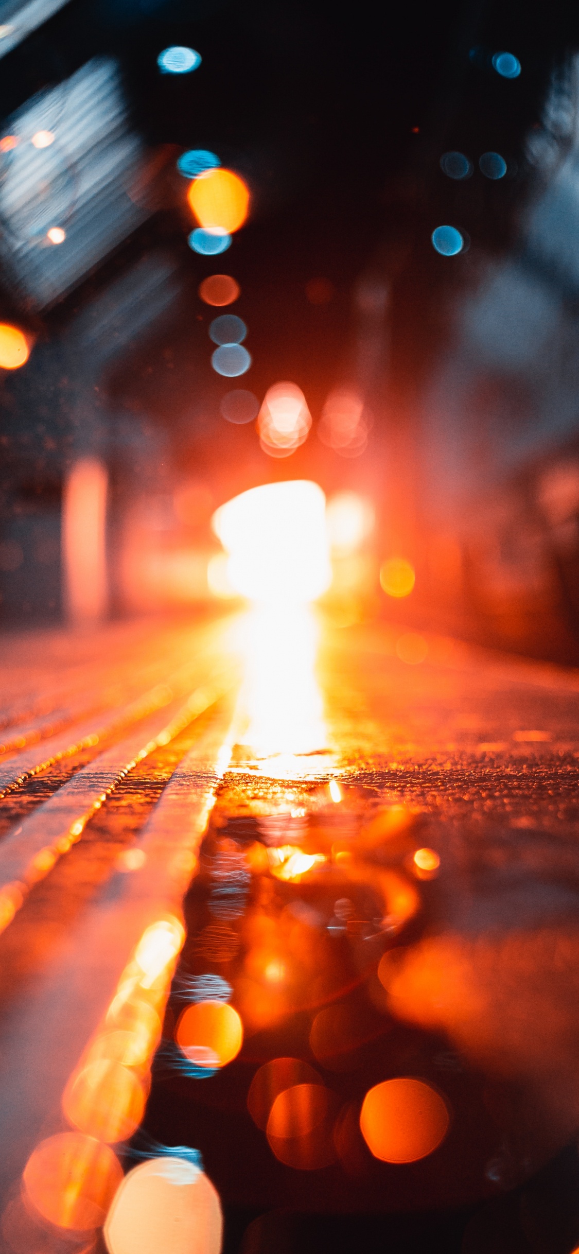 Fotografía Bokeh de Luces de la Calle Durante la Noche.. Wallpaper in 1125x2436 Resolution