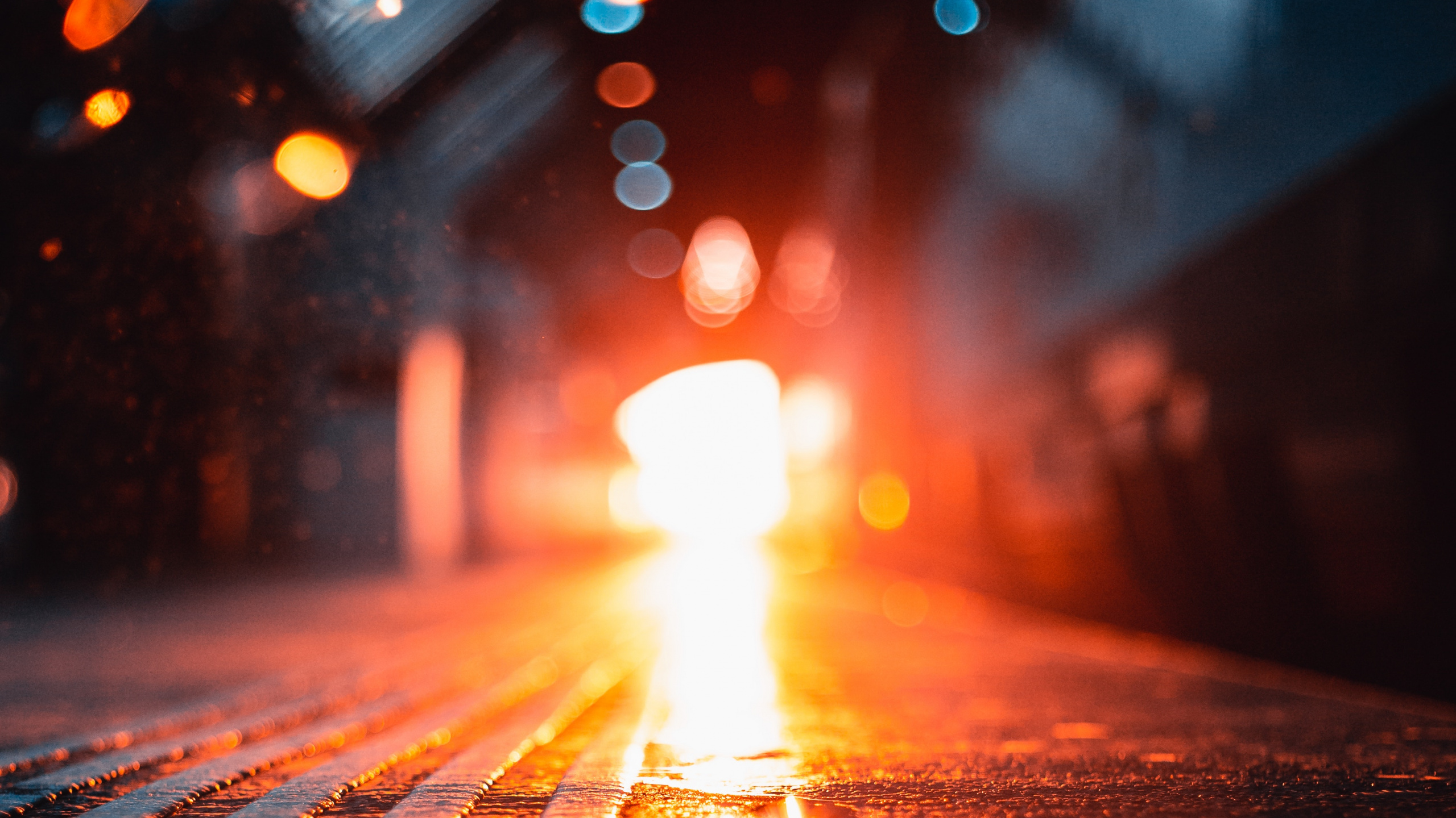 Fotografía Bokeh de Luces de la Calle Durante la Noche.. Wallpaper in 2560x1440 Resolution