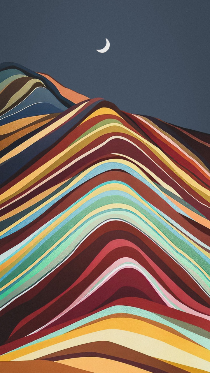 Mond, Wei, Licht, Schwarz, Crescent. Wallpaper in 720x1280 Resolution