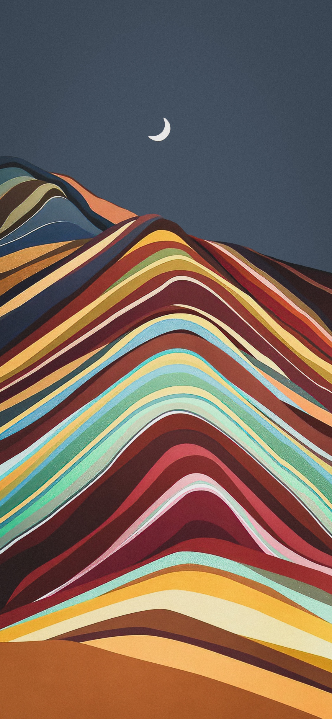 月亮, 白色, 光, 黑色的, Crescent 壁纸 1125x2436 允许