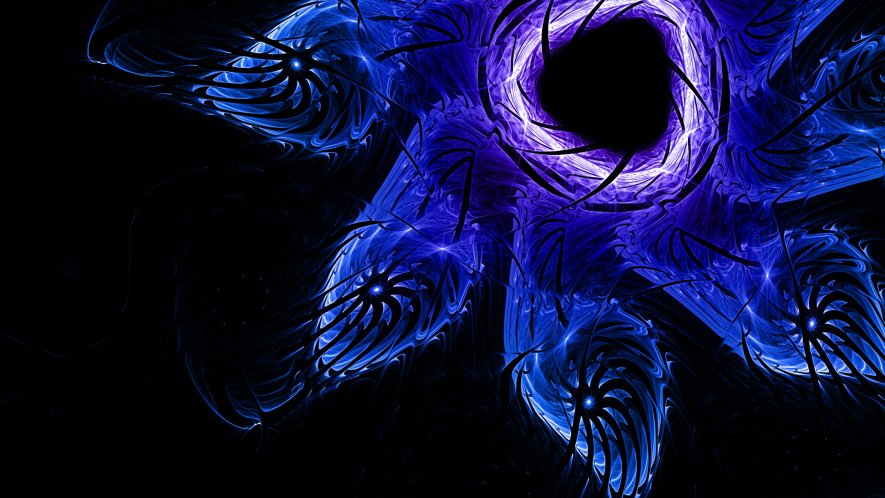 Darkness, Water, Art, Electric Blue, Symmetry. Wallpaper in 1280x720 Resolution