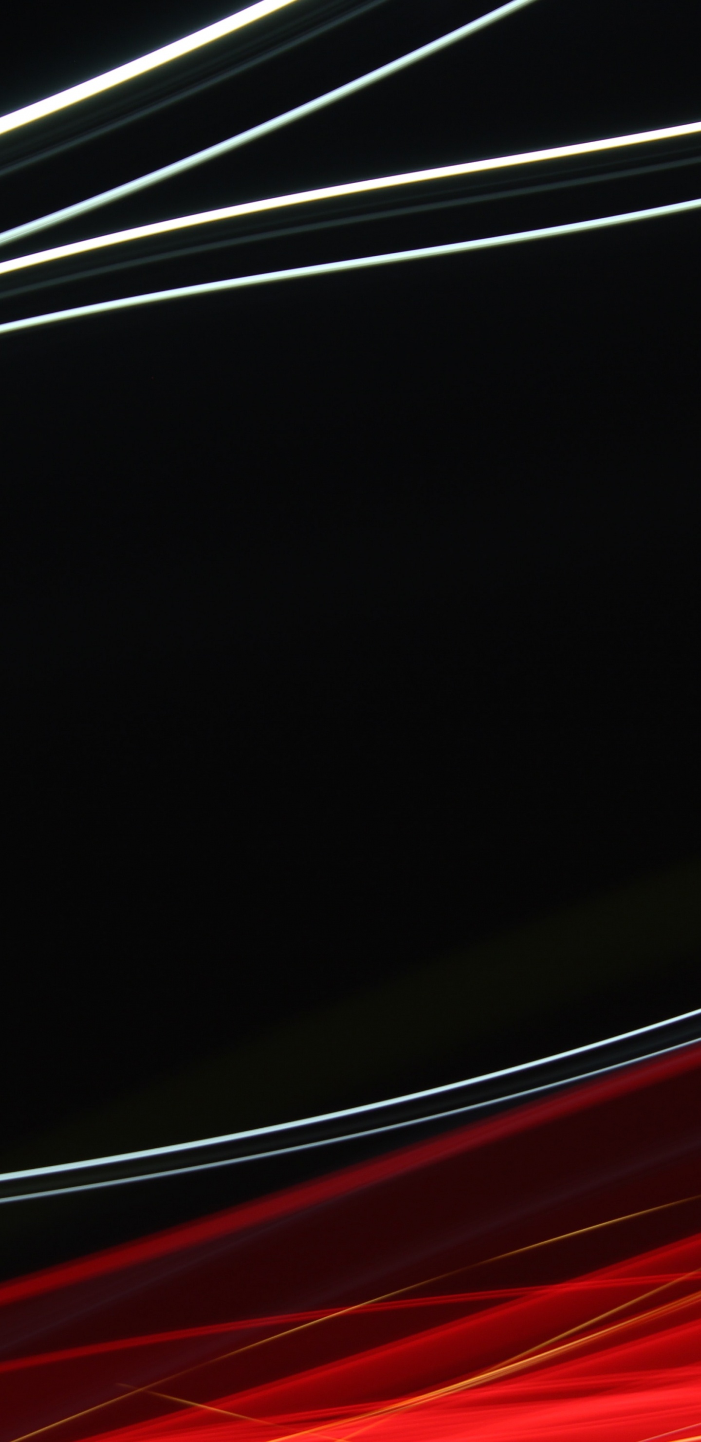 Red and White Light Streaks. Wallpaper in 1440x2960 Resolution