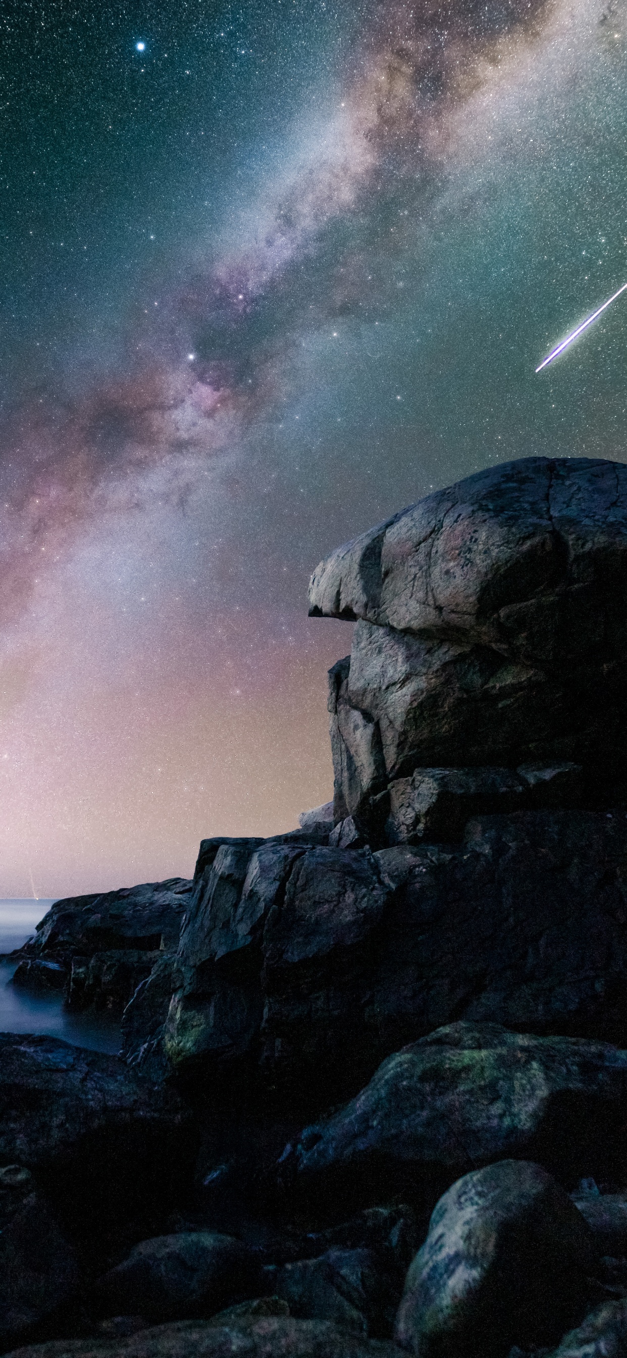 Atmosphäre, Naturlandschaft, Astronomisches Objekt, Stern, Horizont. Wallpaper in 1242x2688 Resolution