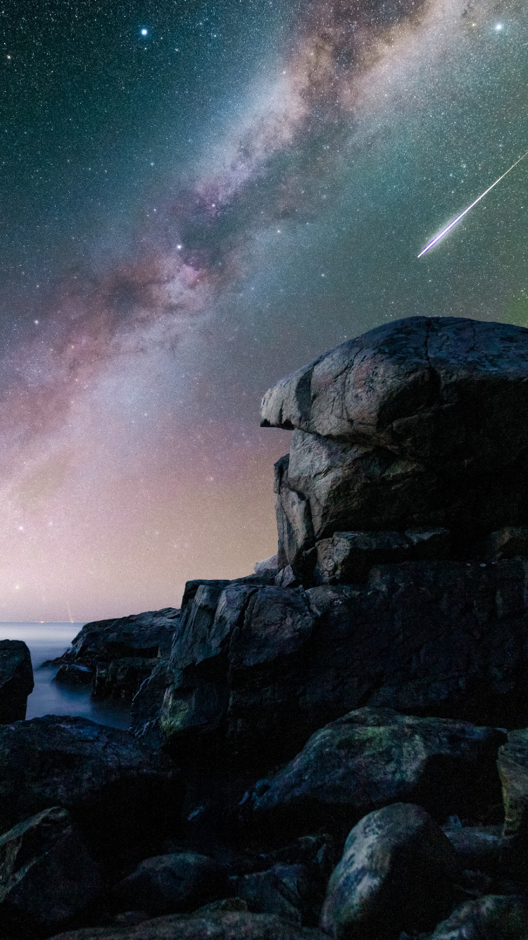 Atmosphäre, Naturlandschaft, Astronomisches Objekt, Stern, Horizont. Wallpaper in 750x1334 Resolution