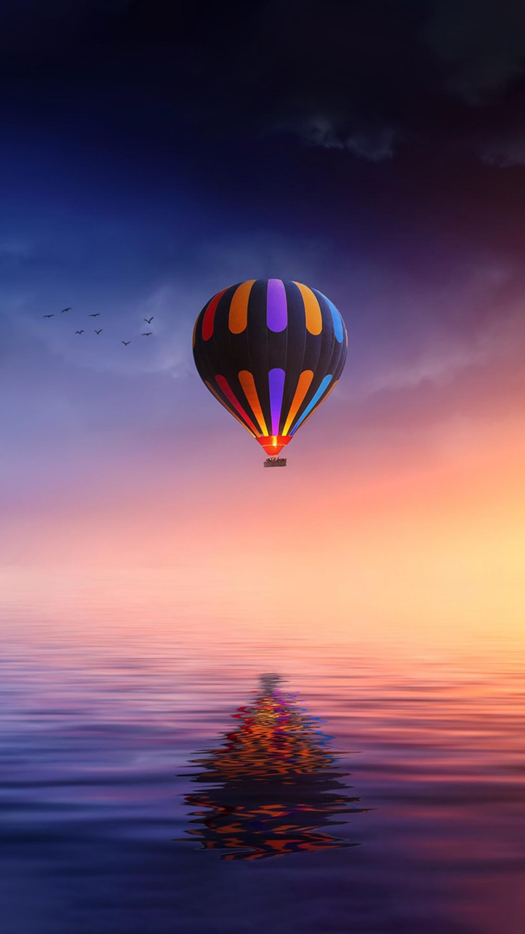 2021, Water, Cloud, Hot Air Ballooning, Aerostat. Wallpaper in 1080x1920 Resolution