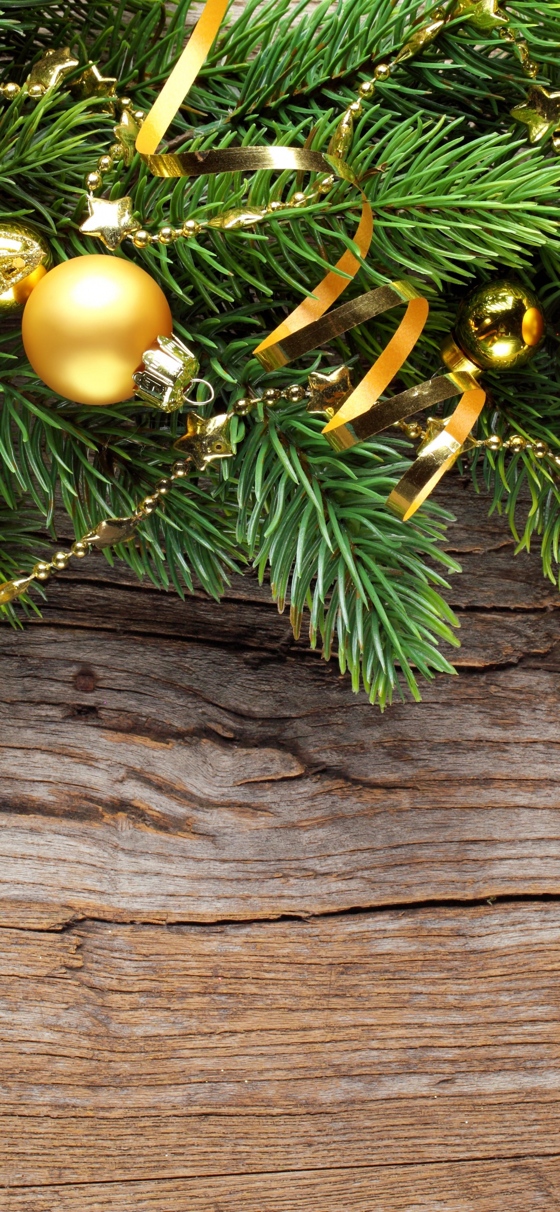 圣诞节那天, 圣诞树, 新的一年, 假日, 圣诞装饰 壁纸 1125x2436 允许
