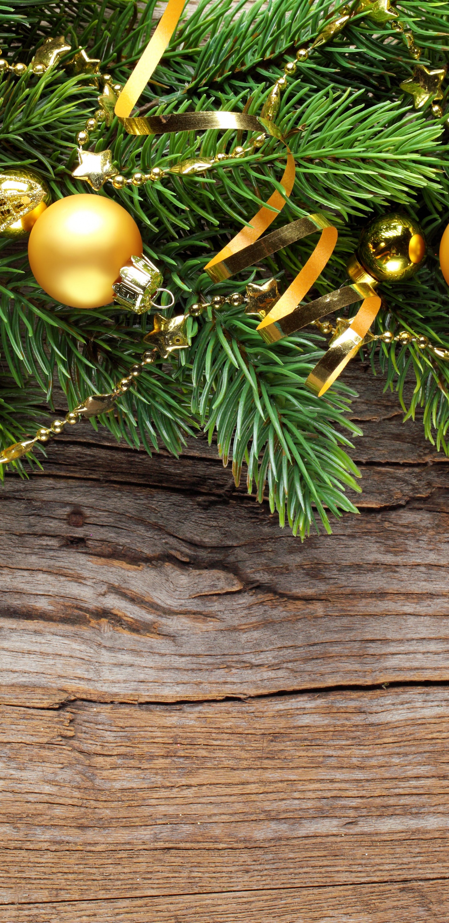 圣诞节那天, 圣诞树, 新的一年, 假日, 圣诞装饰 壁纸 1440x2960 允许