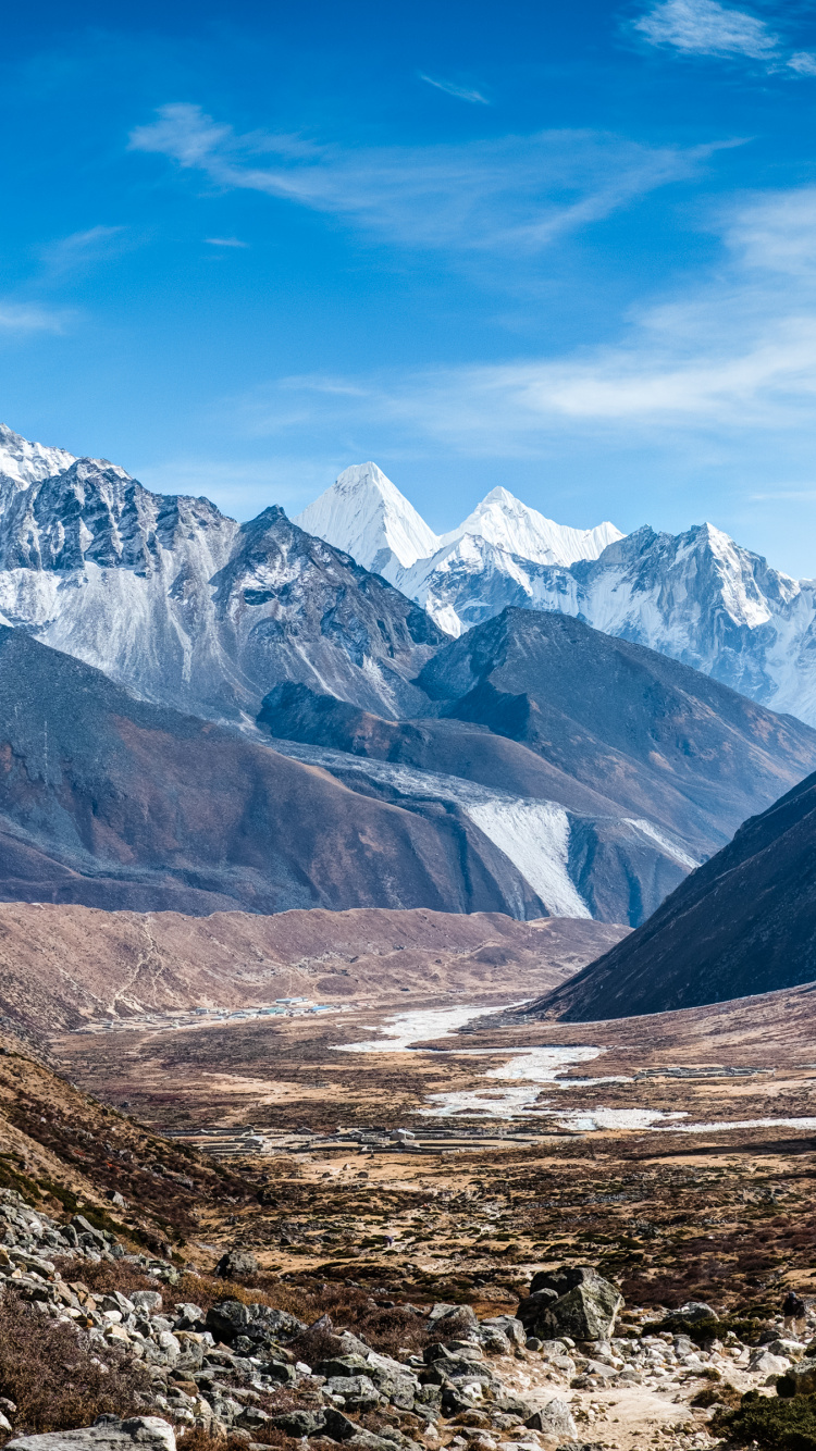 Everest, Gamme de Montagne, Kangchenjunga, Aime Dablam, Nature. Wallpaper in 750x1334 Resolution