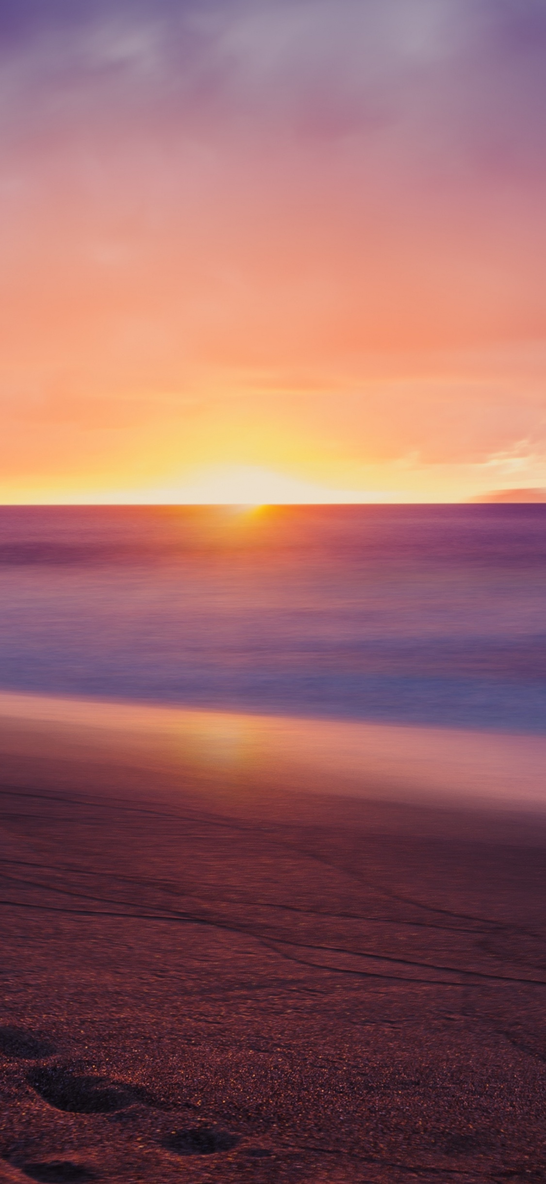 Sonnenuntergang, Horizont, Meer, Sonnenaufgang, Cloud. Wallpaper in 1125x2436 Resolution