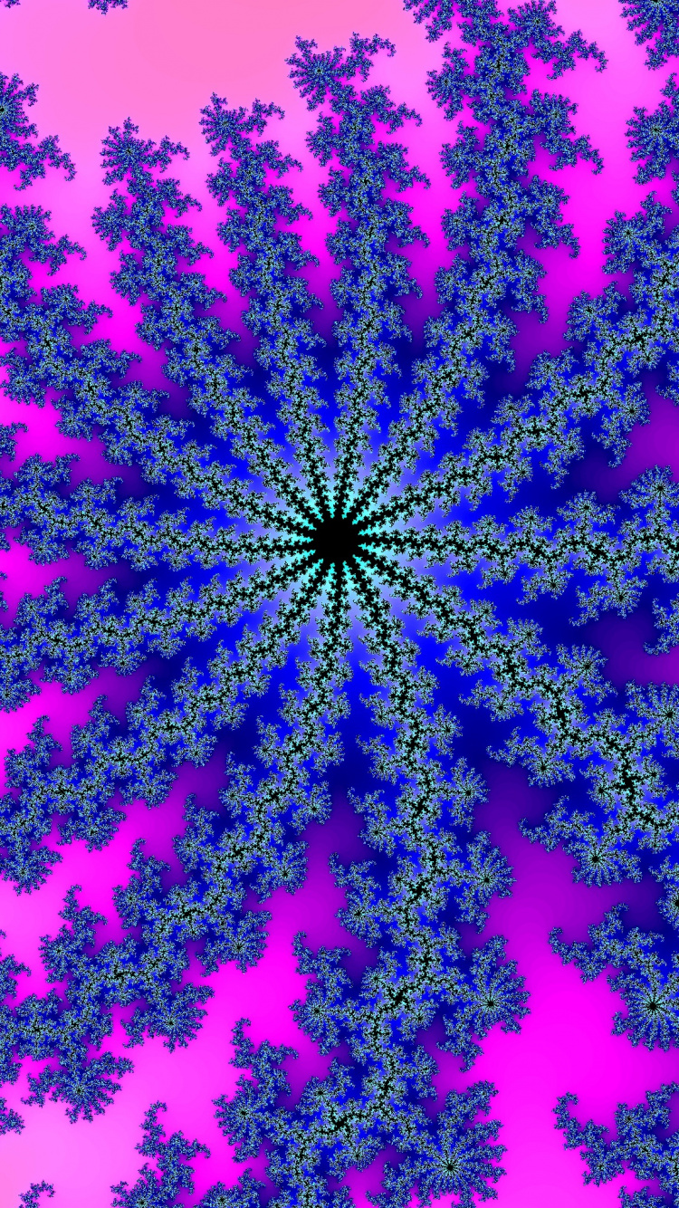 Ilustración Floral Morada y Blanca. Wallpaper in 750x1334 Resolution