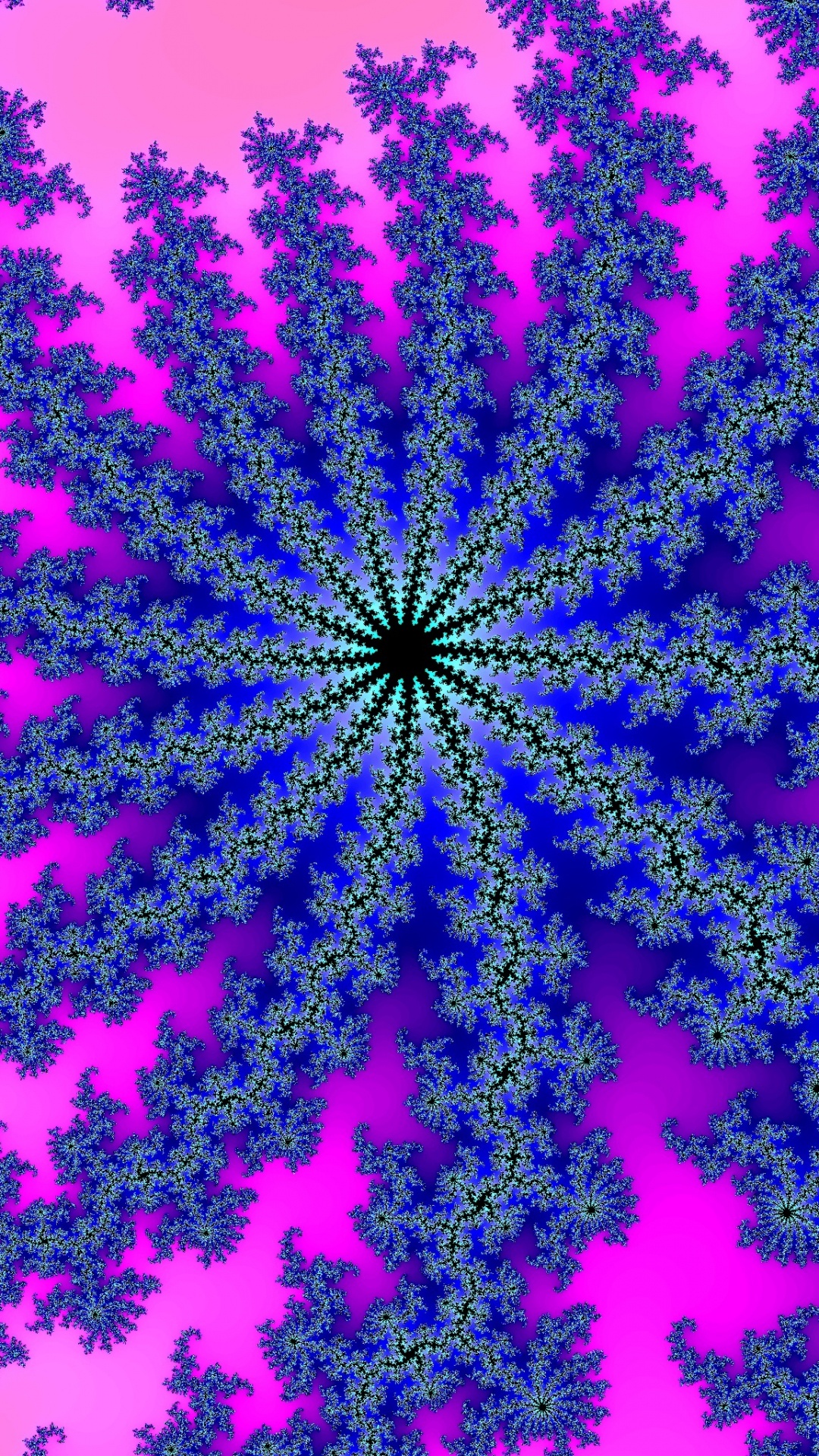 Lila Und Weiße Blumenillustration. Wallpaper in 1080x1920 Resolution