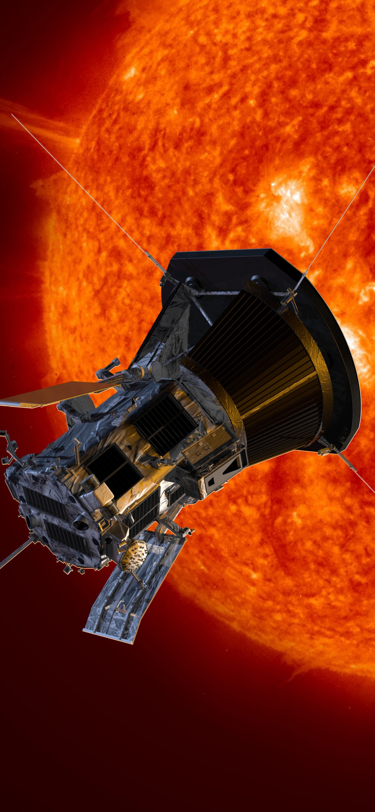 Lámpara Colgante Negra y Plateada. Wallpaper in 1242x2688 Resolution