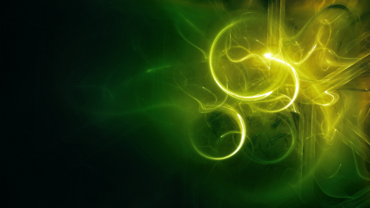 Green and Yellow Light Streaks. Wallpaper in 1280x720 Resolution