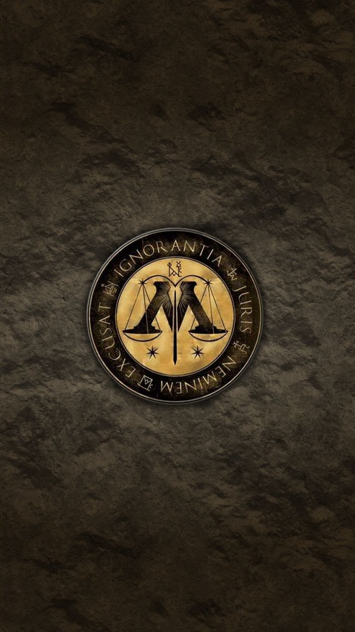 Black and Yellow Round Logo. Wallpaper in 720x1280 Resolution