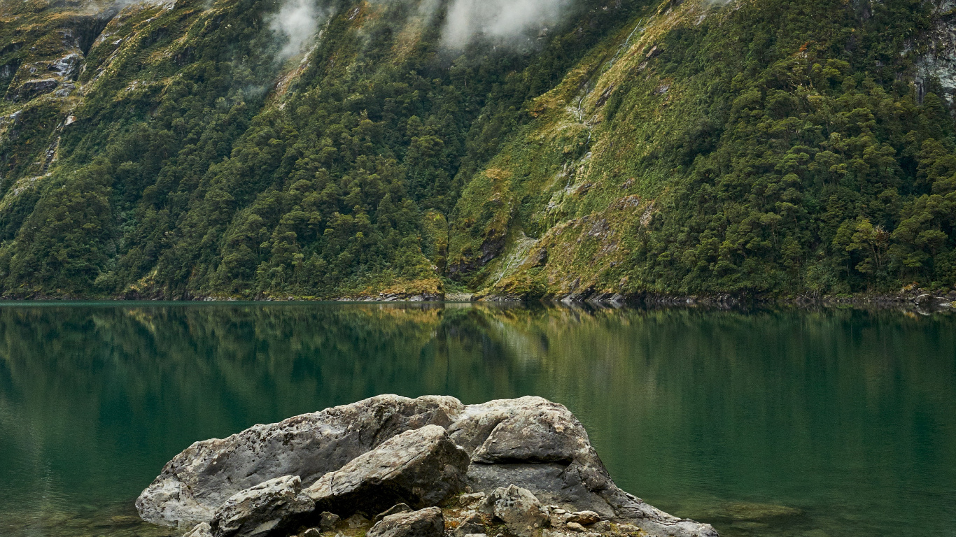 Mountain, Mount Scenery, Lake, Nature, Natural Landscape. Wallpaper in 1366x768 Resolution