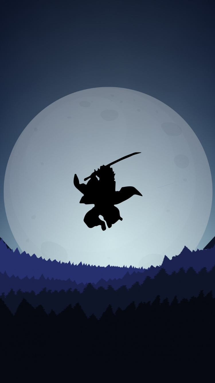 Tanjiro Kamado, Tueur de Démons Kimetsu no Yaiba, Art, L'art Numérique, Minimalisme. Wallpaper in 750x1334 Resolution