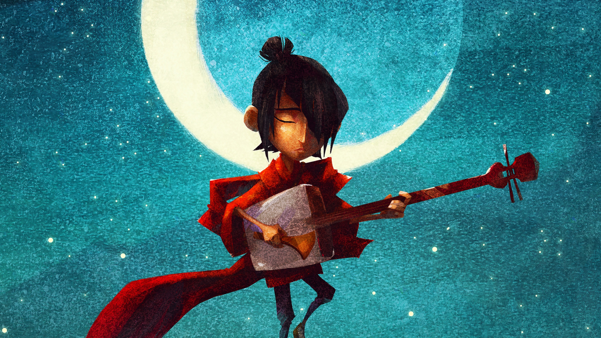 Woman in Red Dress Holding a Sword Illustration. Wallpaper in 1920x1080 Resolution