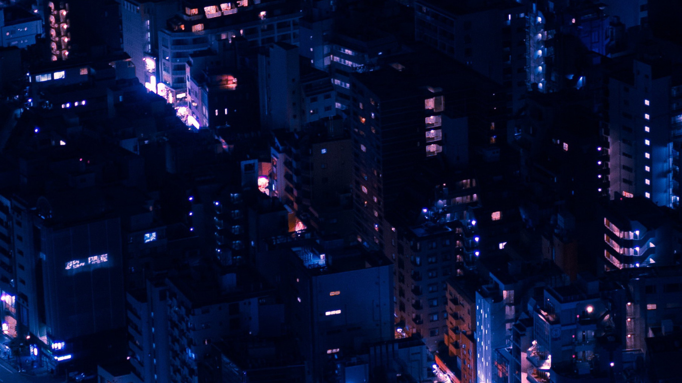 Cityscape, Building, Blue, Electricity, World. Wallpaper in 1366x768 Resolution