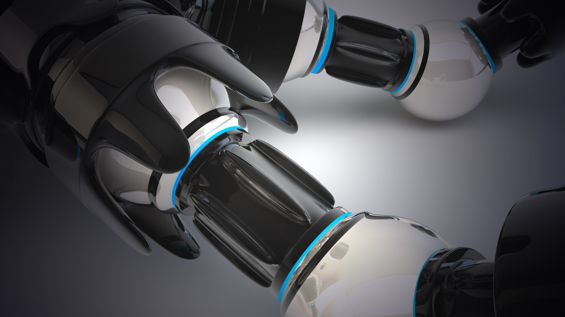 Jouet Robot Noir et Argent. Wallpaper in 1920x1080 Resolution