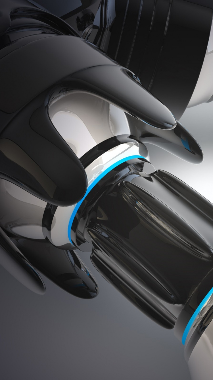 Jouet Robot Noir et Argent. Wallpaper in 750x1334 Resolution