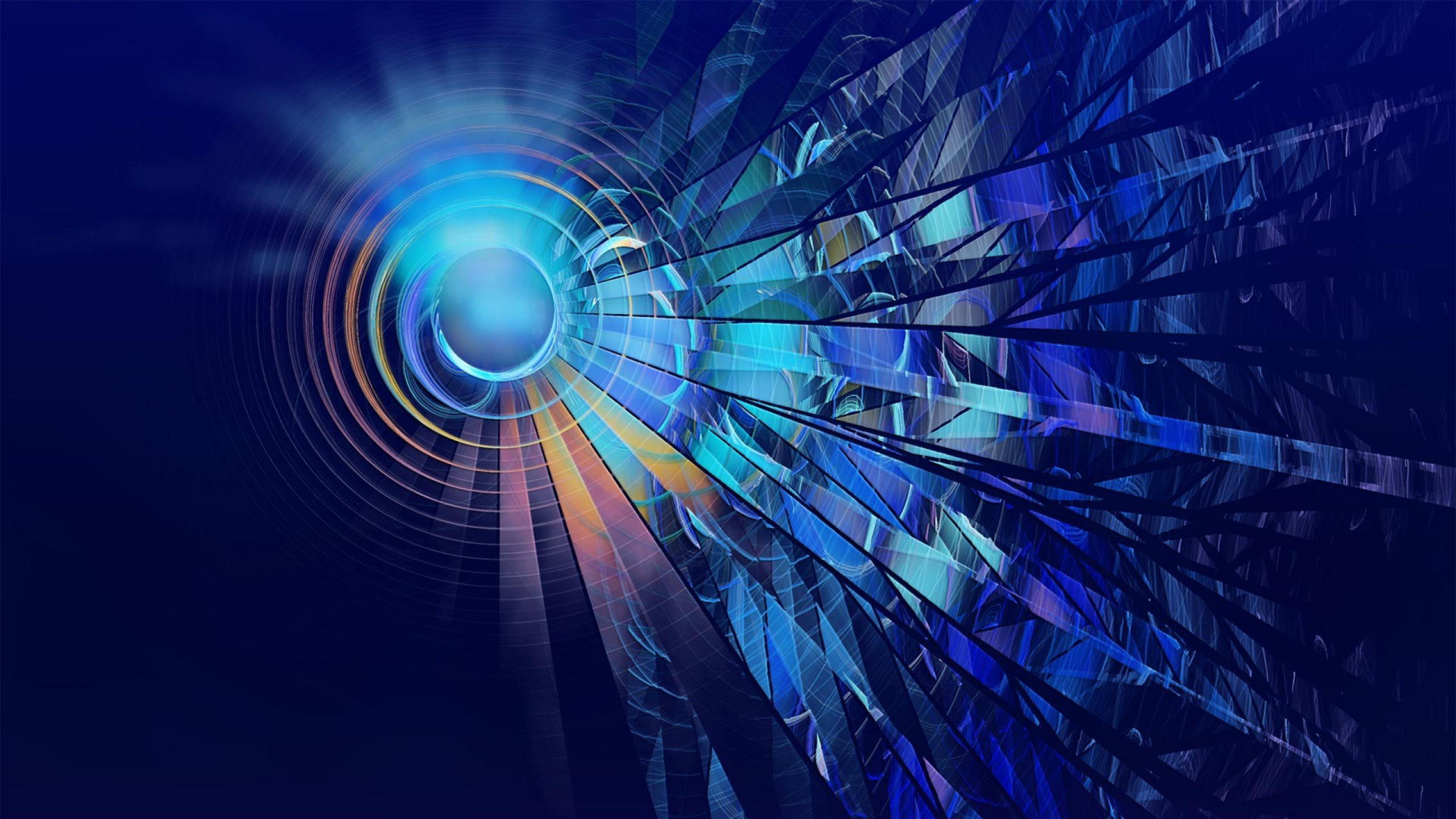 Lumière Bleue et Blanche en Accéléré. Wallpaper in 2560x1440 Resolution
