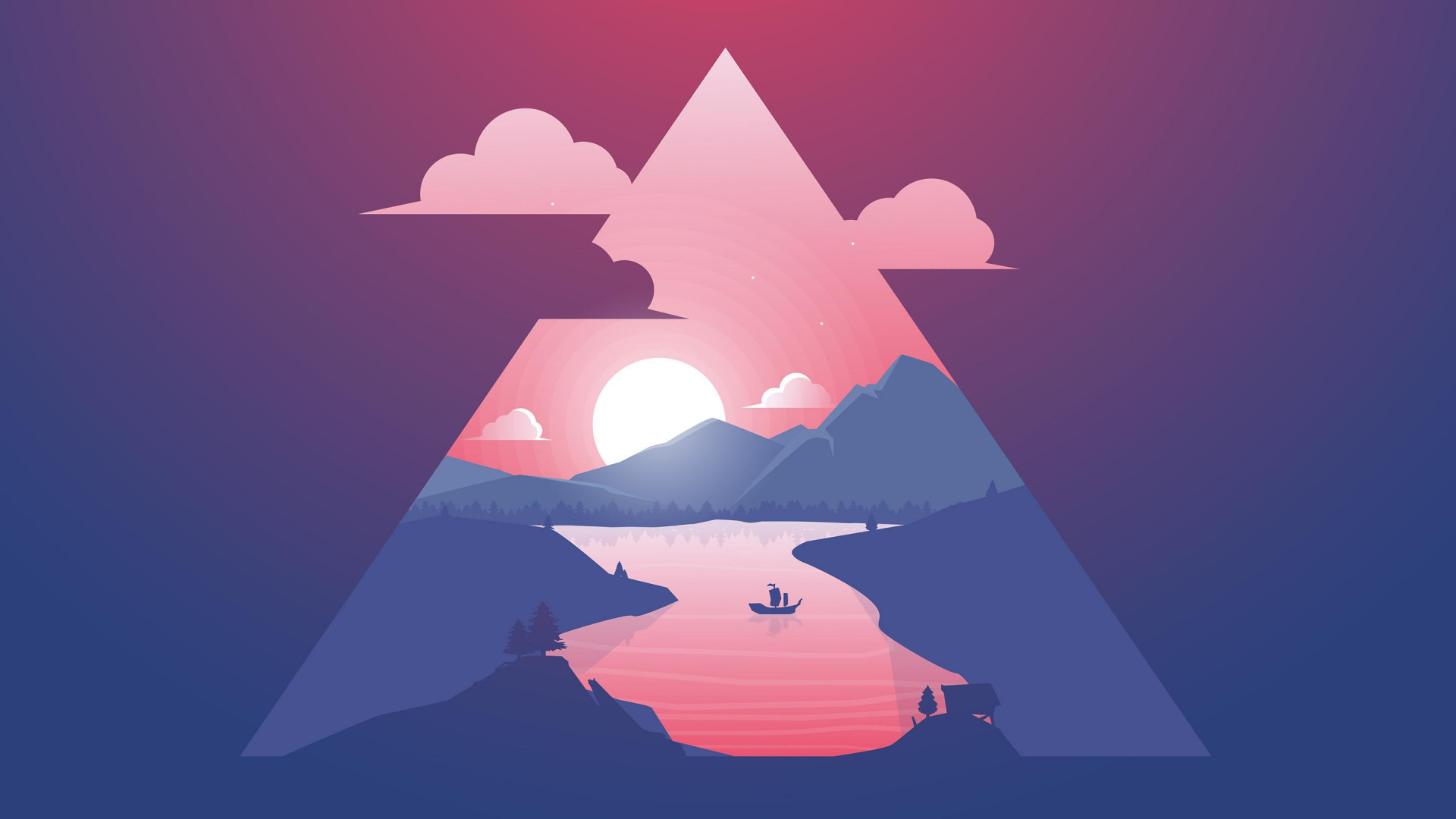 Minimalismus, Abstrakte Kunst, Cloud, Geste, Kunst. Wallpaper in 1920x1080 Resolution