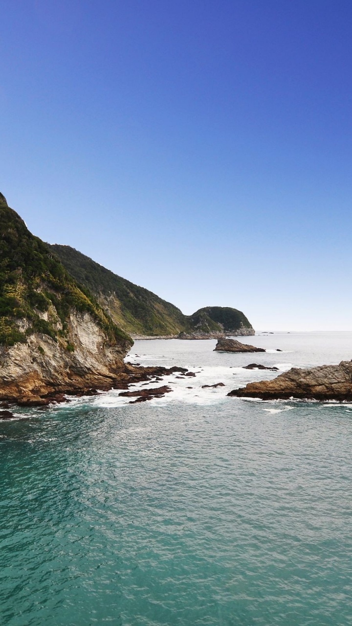 新西兰, 海洋, 海岸, 大海, 悬崖 壁纸 720x1280 允许