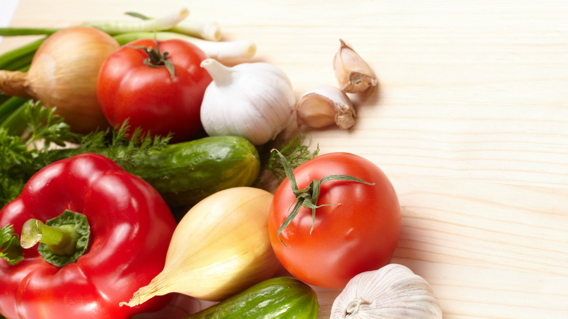 Tomate Rouge et Piment Vert. Wallpaper in 1920x1080 Resolution