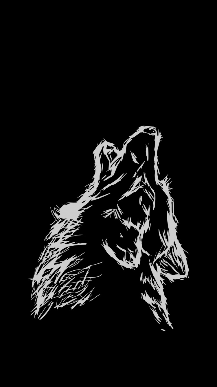 Noir et Blanc, Arts Visuels, Graphique, Carnivores, Mâchoire. Wallpaper in 750x1334 Resolution