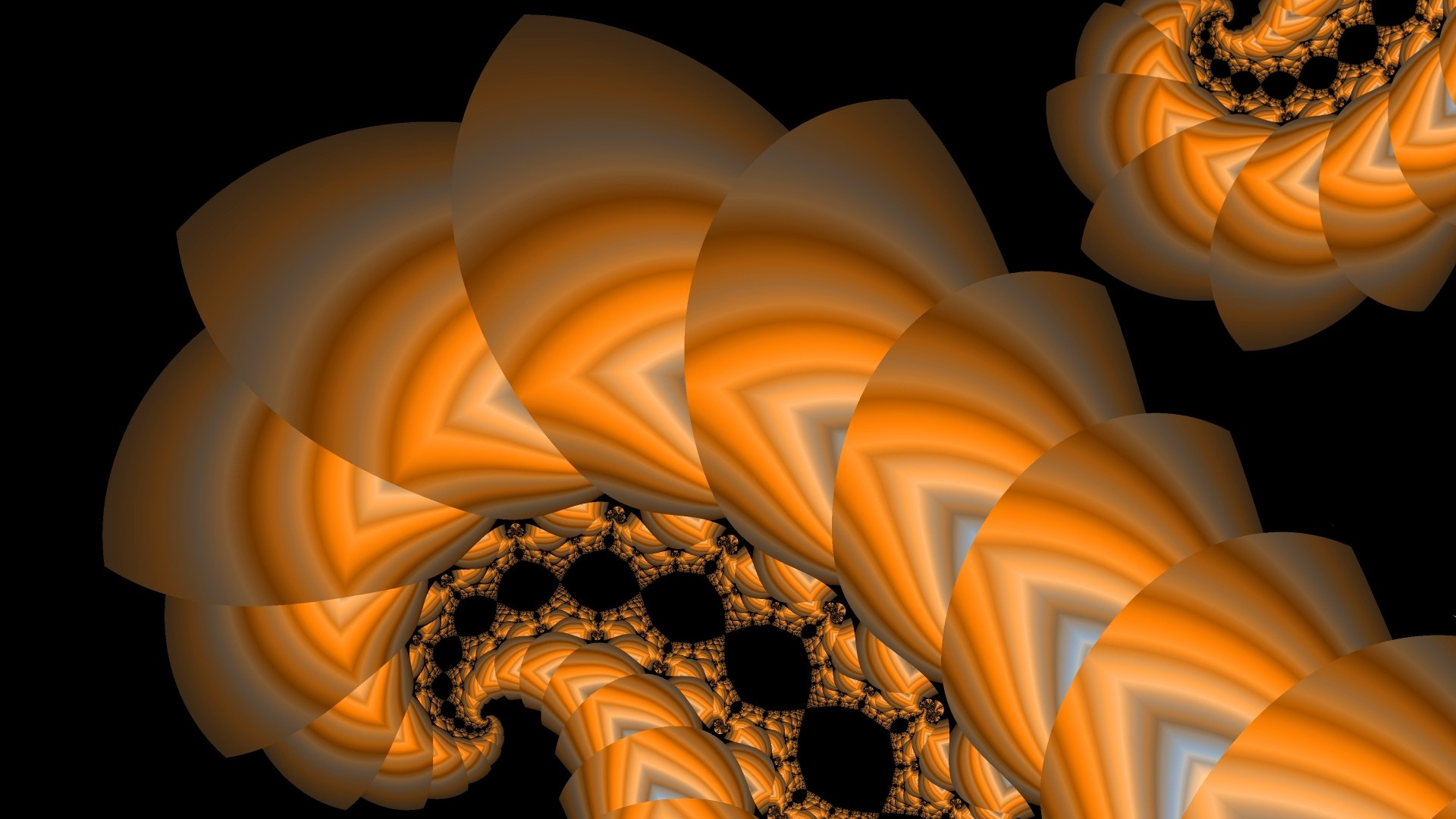 Lumière Spirale Dorée et Noire. Wallpaper in 1920x1080 Resolution