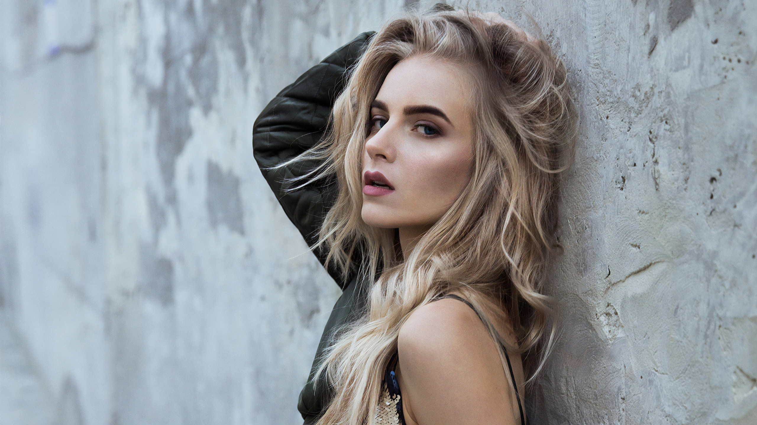 Model, Hair, Blond, Face, Beauty. Wallpaper in 2560x1440 Resolution