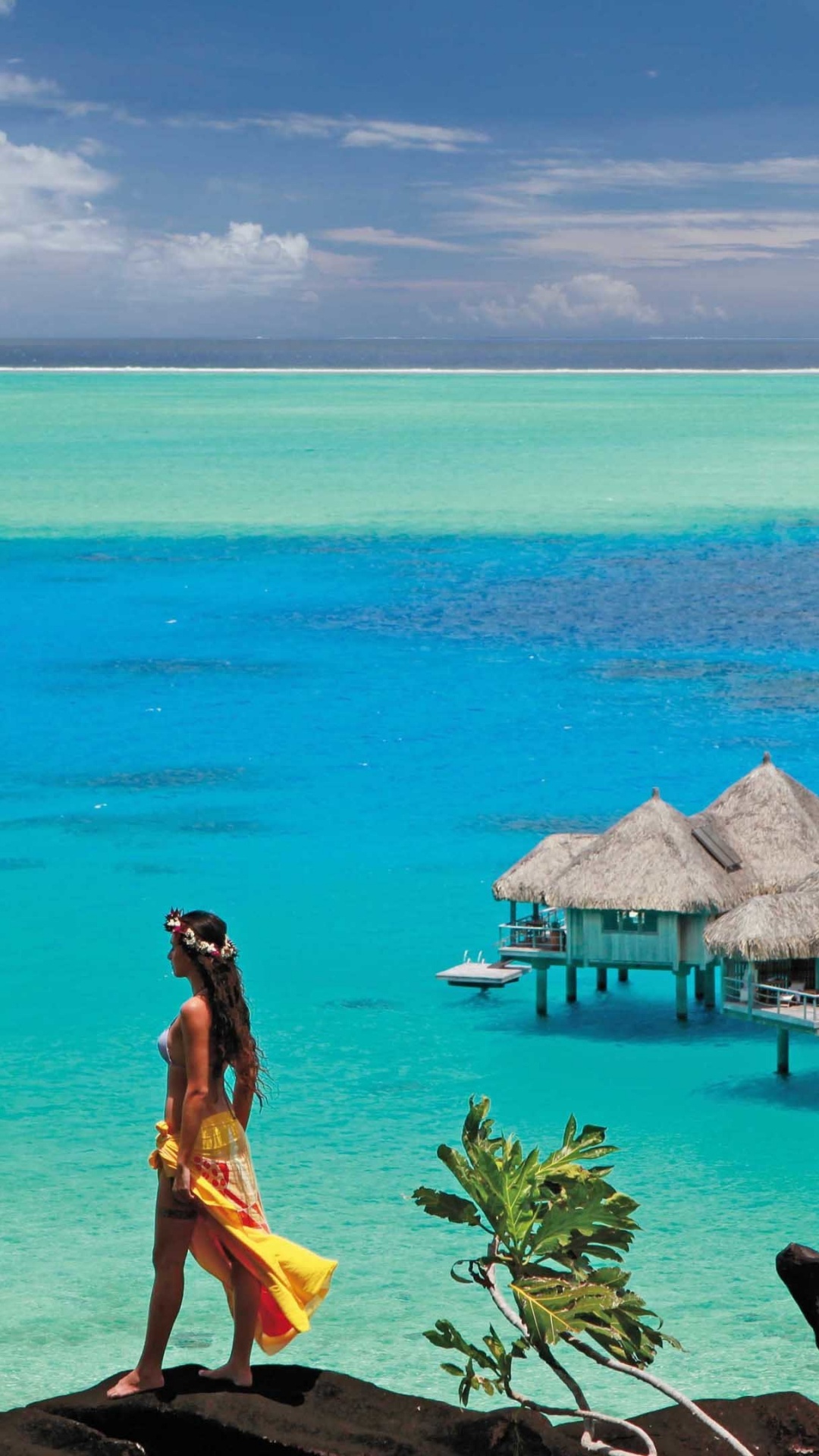 塔希提岛, Conrad Bora Bora Nui, 旅行, 度假, 度假村 壁纸 1080x1920 允许