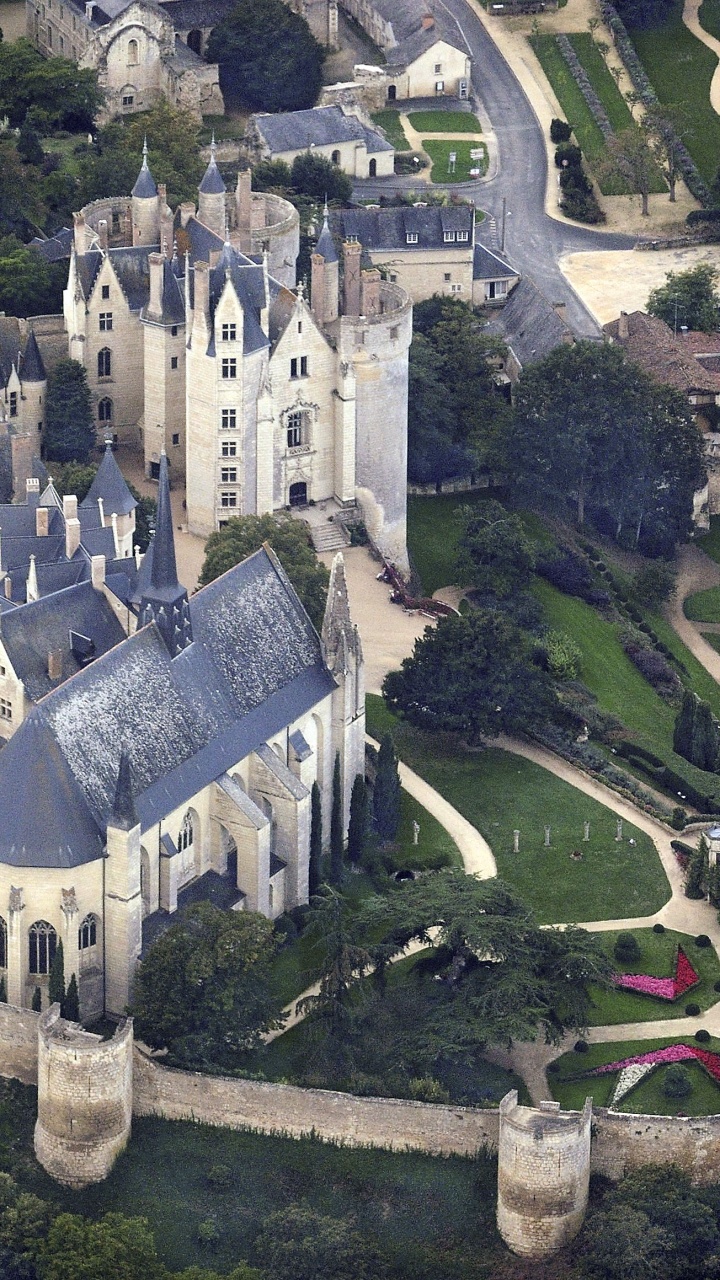 White and Blue Castle on Green Grass Field. Wallpaper in 720x1280 Resolution