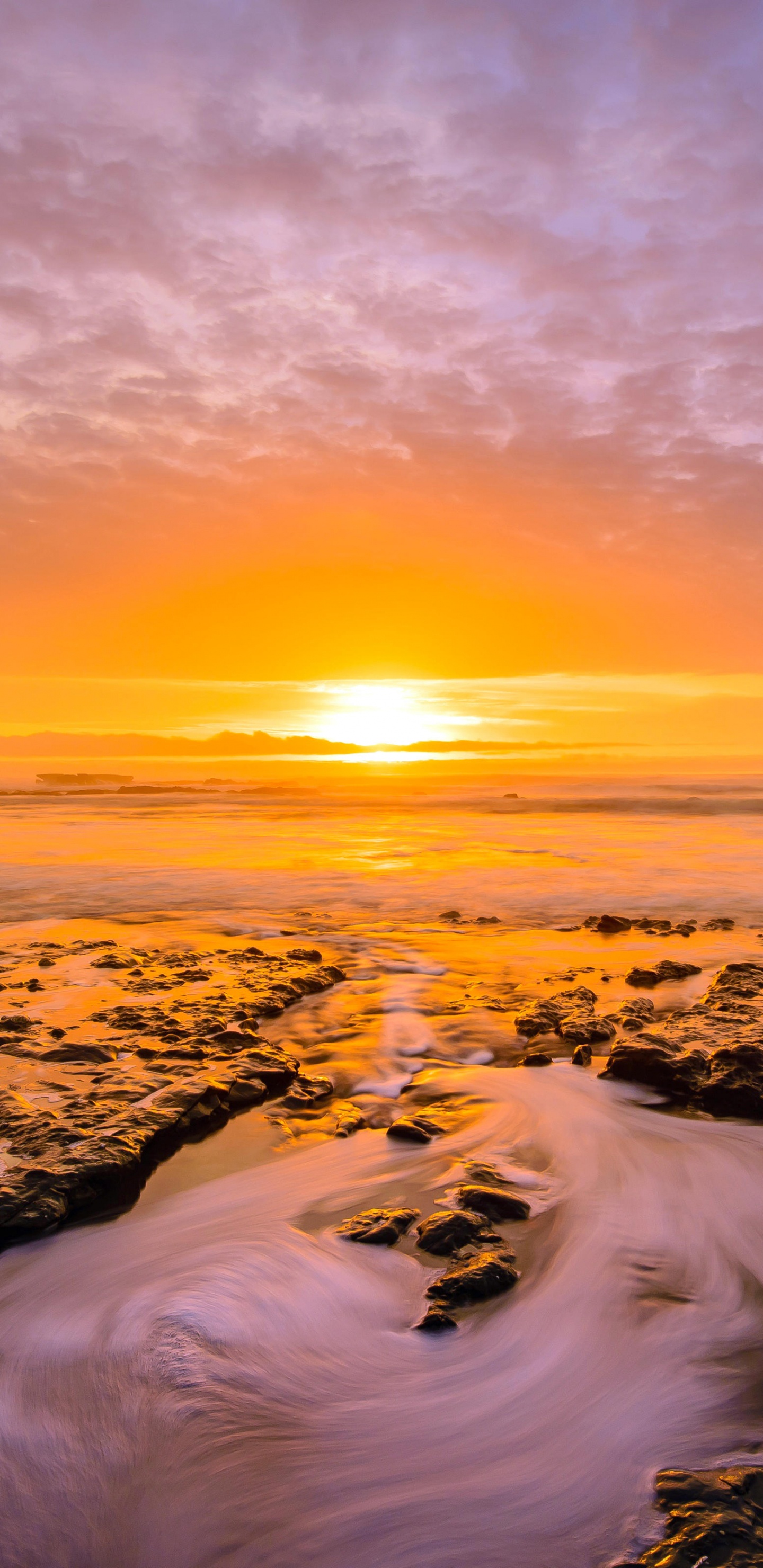 White Clouds Over The Mountains. Wallpaper in 1440x2960 Resolution