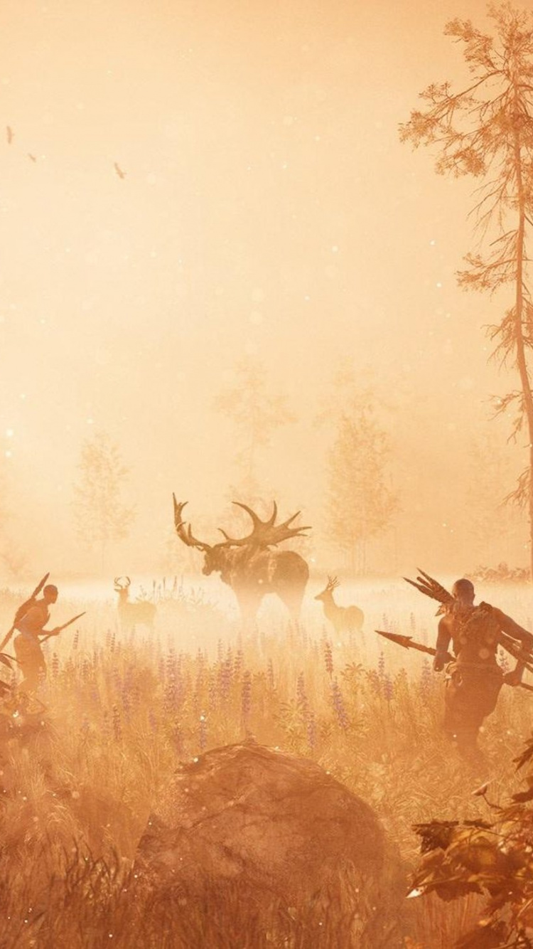 Far Cry Primal, Far Cry 4, Ubisoft, Morning, Grass Family. Wallpaper in 750x1334 Resolution