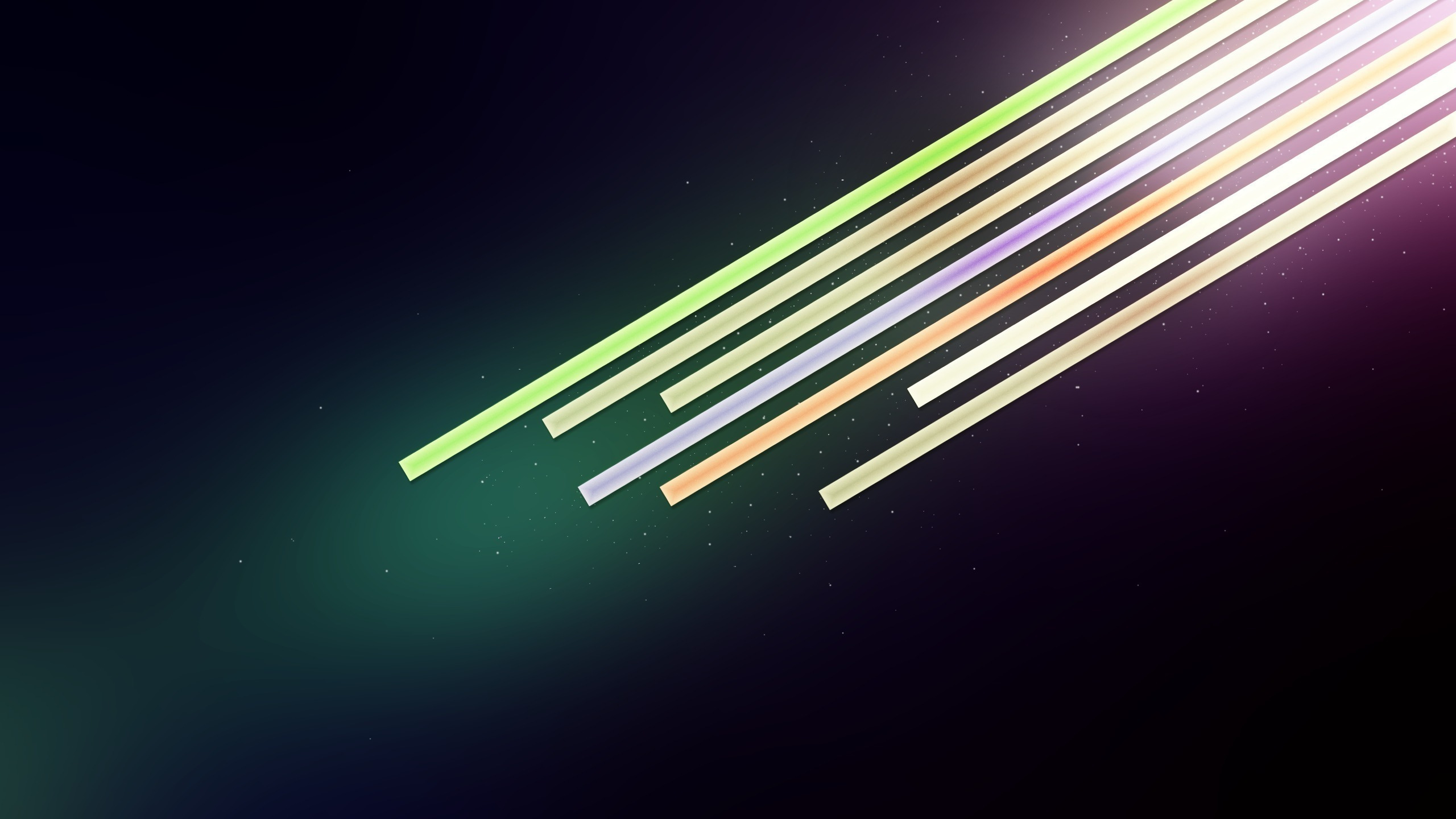 Green and Yellow Lights on Black Background. Wallpaper in 2560x1440 Resolution