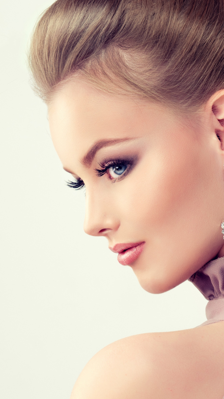 Peinado a Aretes Grandes, Peinado, Joya, Modelo, Cabello. Wallpaper in 750x1334 Resolution