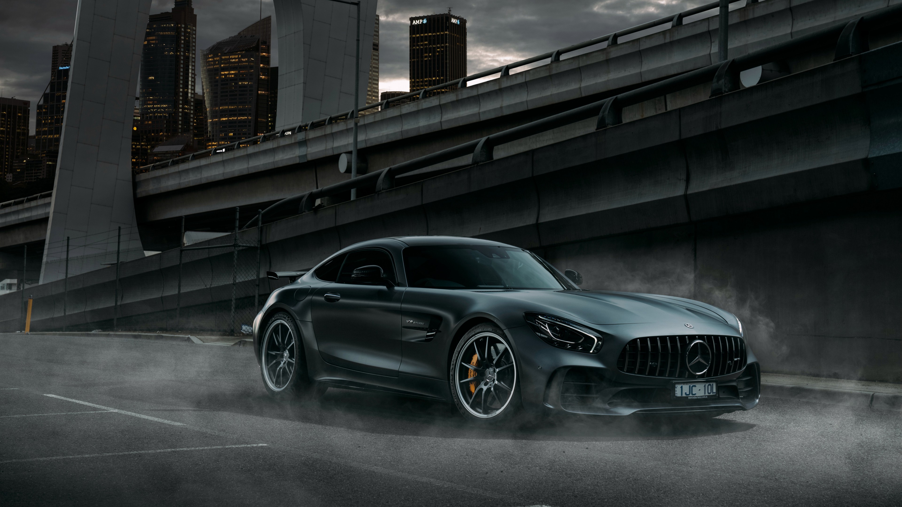 Black Mercedes Benz Coupe Parked on Gray Concrete Road During Daytime. Wallpaper in 3840x2160 Resolution